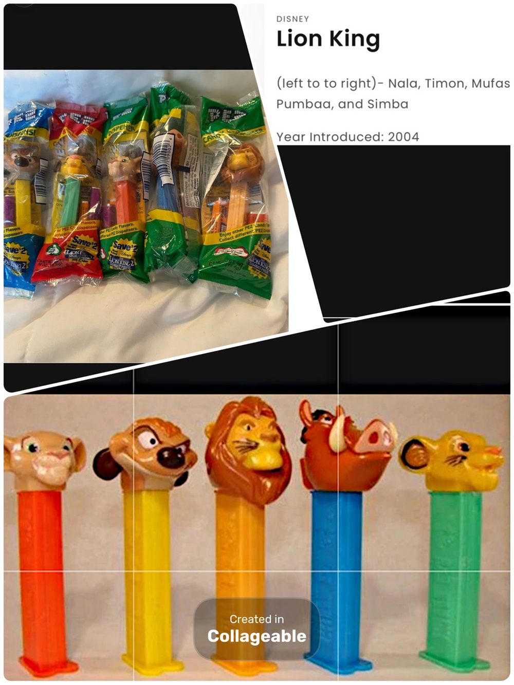 Sealed Disney Lion King PEZ Dispenser Set of 5